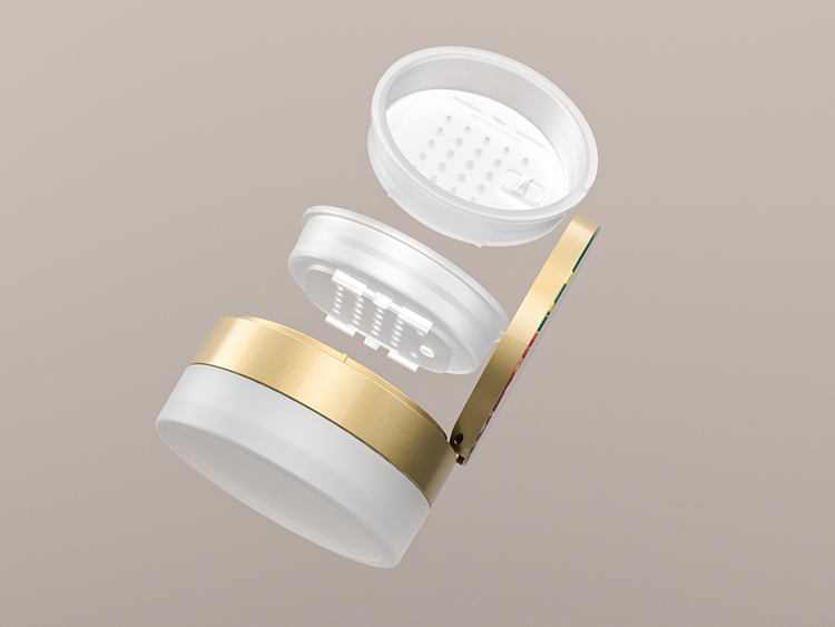 透明磨砂散粉罐容器注塑廠家