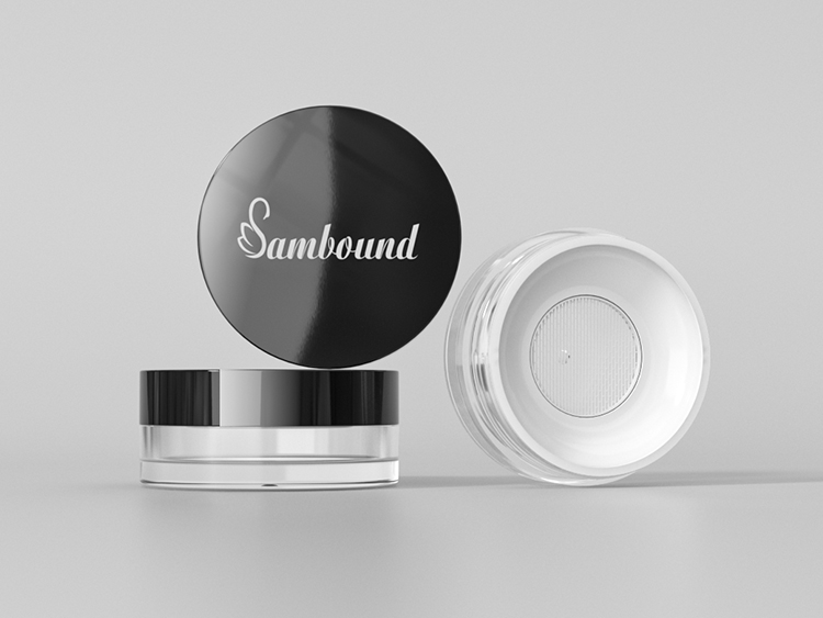 高透明帶濾網散粉分裝盒注塑件 高透明帶濾網散粉分裝盒注塑件